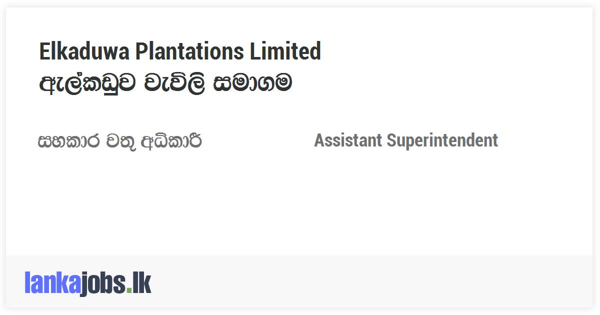 assistant-superintendent-elkaduwa-plantations-limited