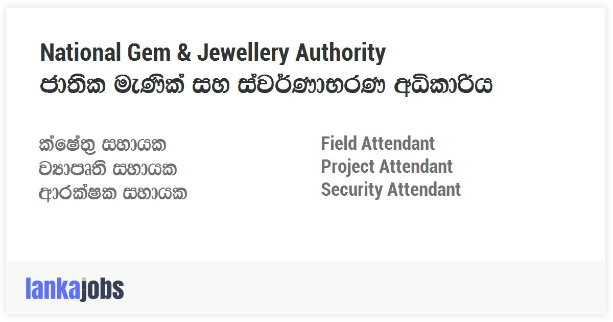 Field Attendant, Project Attendant, Security Attendant - National Gem