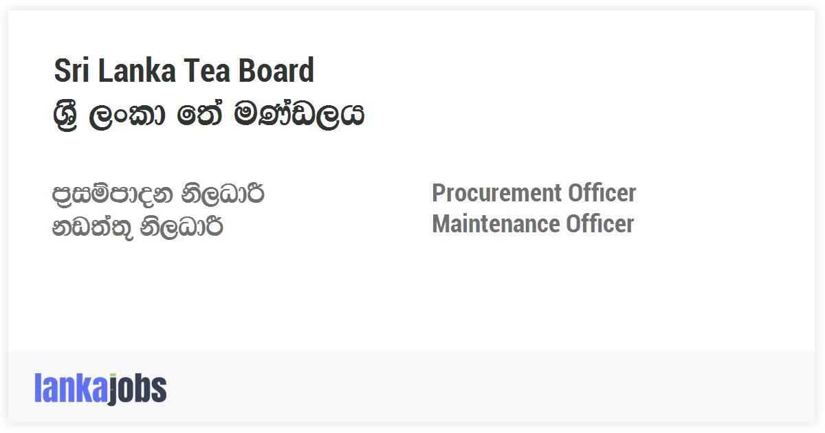 procurement-officer-maintenance-officer-sri-lanka-tea-board